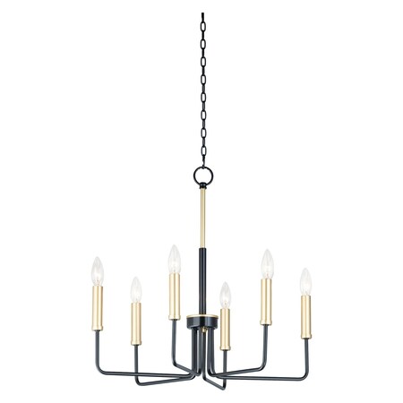 Maxim Sullivan 6-Light Chandelier 10255BKGLD